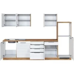 Held Möbel Küchenzeile 300 Cm Matt Weiß-Wotaneiche Ohne E-Geräte 16 Held Möbel Küchenzeile 300 Cm Matt Weiß-Wotaneiche Ohne E-Geräte -Küchenblick Verkaufsgeschäft 047 11016600 1019.6291 2 4