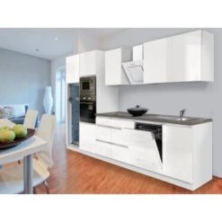 Respekta Premium Küchenzeile GLRP345HWWGKE 345 Cm Weiß Hochglanz -Küchenblick Verkaufsgeschäft 11202 4384 glrp345hwwgke 1