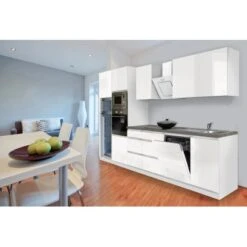 Respekta Premium Küchenzeile GLRP345HWWGKE 345 Cm Weiß Hochglanz -Küchenblick Verkaufsgeschäft 11202 4384 glrp345hwwgke 2