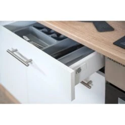 Respekta Küchenzeile KB250ESW 250 Cm Weiß-Eiche -Küchenblick Verkaufsgeschäft 1257930 KB250ESW 08