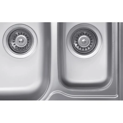 OBI Einbauspüle Quadra Duo 62 Edelstahl Eckig 2 OBI Einbauspüle Quadra Duo 62 Edelstahl Eckig – Bild 2