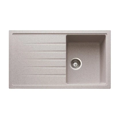 OBI Einbauspüle Quadra Basic 86 Granitverbundwerkstoff Beige 1 OBI Einbauspüle Quadra Basic 86 Granitverbundwerkstoff Beige