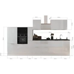 Respekta Selection Küchenzeile Elisabeth RS370HGWH 370 Cm Weiß-Grau -Küchenblick Verkaufsgeschäft 145633 4384 3