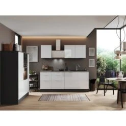 Respekta Selection Küchenzeile Elisabeth RS370HGWH 370 Cm Weiß-Grau -Küchenblick Verkaufsgeschäft 145633 4384 4