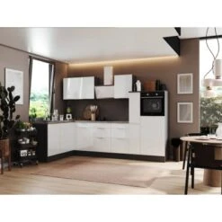 Respekta Selection Winkelküche Elisabeth RSL310HGWH 310 Cm Weiß-Grau