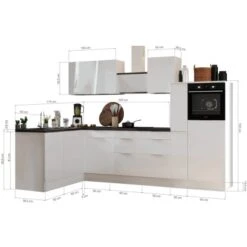 Respekta Selection Winkelküche Elisabeth RSL310HGWH 310 Cm Weiß-Grau -Küchenblick Verkaufsgeschäft 145690 4384 3