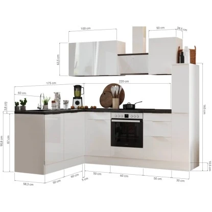 Respekta Selection Winkelküche Elisabeth RSL250AGH 250 Cm Grau-Artisan Eiche Nb. 3 Respekta Selection Winkelküche Elisabeth RSL250AGH 250 Cm Grau-Artisan Eiche Nb. – Bild 3