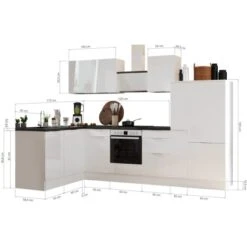 Respekta Selection Winkelküche Elisabeth RSL310AWH 310 Cm Weiß-Artisan Eiche Nb. -Küchenblick Verkaufsgeschäft 145988 4384 3