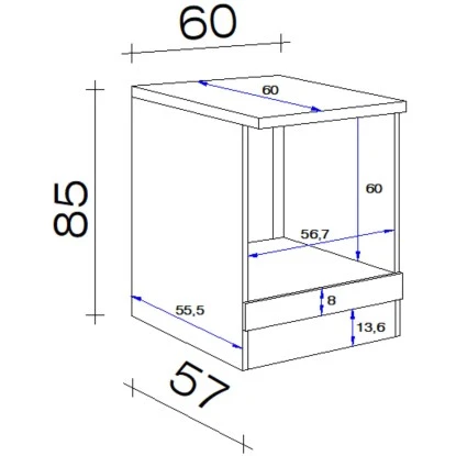 Flex-Well Classic Herd-Umbauschrank Wito 60 Cm Weiß 2 Flex-Well Classic Herd-Umbauschrank Wito 60 Cm Weiß – Bild 2