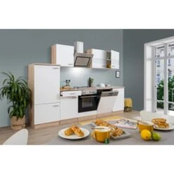 Respekta Economy Küchenzeile KB280ESWS 280 Cm Weiß-Eiche Sägerau 22 Respekta Economy Küchenzeile KB280ESWS 280 Cm Weiß-Eiche Sägerau -Küchenblick Verkaufsgeschäft 1712033 KB280ESWS 01