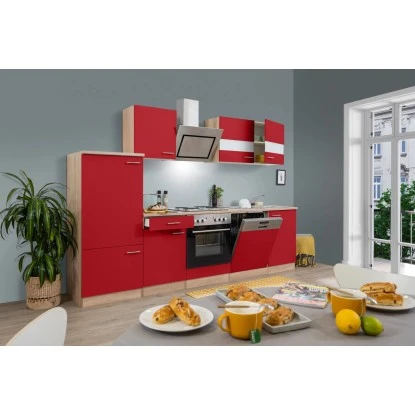 Respekta Economy Küchenzeile KB280ESRS 280 Cm Rot-Eiche Sägerau 3 Respekta Economy Küchenzeile KB280ESRS 280 Cm Rot-Eiche Sägerau – Bild 3