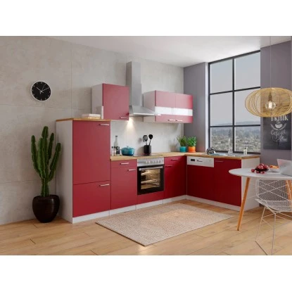 Respekta Winkelküche KBL280WRCG 280 X 172 Cm Rot-Weiß-Butcher Nussbaum 1 Respekta Winkelküche KBL280WRCG 280 X 172 Cm Rot-Weiß-Butcher Nussbaum