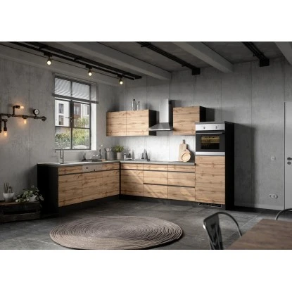 Held Möbel Küchen-Eckschrank Turin 120 Cm Wotaneiche/Graphit 14 Held Möbel Küchen-Eckschrank Turin 120 Cm Wotaneiche/Graphit – Bild 14