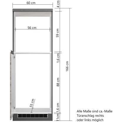 Held Möbel Kühlschrank/Ofenumbauschrank Turin 60 Cm Wotaneiche/Graphit 5 Held Möbel Kühlschrank/Ofenumbauschrank Turin 60 Cm Wotaneiche/Graphit – Bild 5