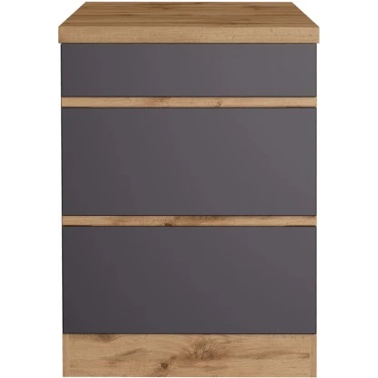 Held Möbel Kochfeldumbauschrank Turin 60 Cm Graphit/Wotaneiche 2 Held Möbel Kochfeldumbauschrank Turin 60 Cm Graphit/Wotaneiche – Bild 2