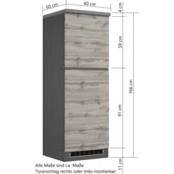 Held Möbel Kühlschrankumbauschrank Turin 60 Cm Wotaneiche/Graphit 18 Held Möbel Kühlschrankumbauschrank Turin 60 Cm Wotaneiche/Graphit -Küchenblick Verkaufsgeschäft 189536 11016600 VM 07