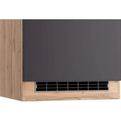 Held Möbel Umbauschrank Für Kühl/Gefrierkombi Turin 60 Cm Graphit/Wotaneiche -Küchenblick Verkaufsgeschäft 189543 11016600 CU 06