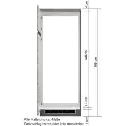 Held Möbel Umbauschrank Für Kühl/Gefrierkombi Turin 60 Cm Graphit/Wotaneiche -Küchenblick Verkaufsgeschäft 189543 11016600 VM 08