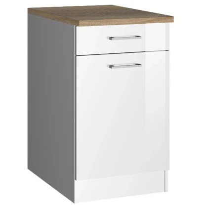 Held Möbel Küchenunterschrank Mailand 50 Cm Tür/Schubkasten Hochglanz Weiß/Weiß 1 Held Möbel Küchenunterschrank Mailand 50 Cm Tür/Schubkasten Hochglanz Weiß/Weiß