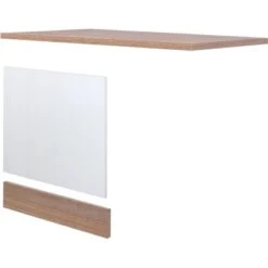 Flex-Well Classic Geschirrspüler-Paket Teilintegriert Florida Weiß-Sonoma Eiche