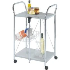 Küchenblick Verkaufsgeschäft 7 Wenko Beistell- Und Küchenwagen Sunny Silber