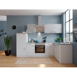 Respekta Winkelküche KBL280WWBSCG 280 X 172 Cm Weiß-Beton Optik 11 Respekta Winkelküche KBL280WWBSCG 280 X 172 Cm Weiß-Beton Optik -Küchenblick Verkaufsgeschäft 2 4384 neu KBL280WWBSCG 02