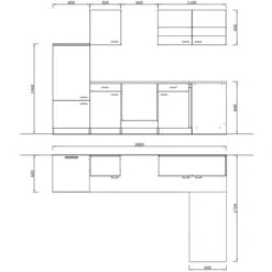 Respekta Winkelküche KBL280WWBSCG 280 X 172 Cm Weiß-Beton Optik 13 Respekta Winkelküche KBL280WWBSCG 280 X 172 Cm Weiß-Beton Optik -Küchenblick Verkaufsgeschäft 2 4384 neu KBL280WWBSCG 04