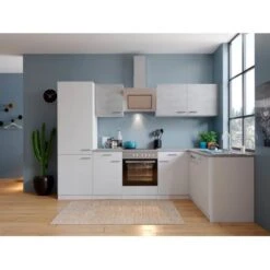 Respekta Winkelküche KBL280WWBSCGKEG 280 X 172 Cm Weiß-Beton Optik -Küchenblick Verkaufsgeschäft 384 neu KBL280WWBSCGKEG 02