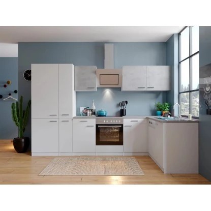 Respekta Winkelküche KBL310WWBSCGKEG 310 X 172 Cm Weiß-Beton Optik 3 Respekta Winkelküche KBL310WWBSCGKEG 310 X 172 Cm Weiß-Beton Optik – Bild 3