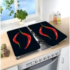 Wenko Herdabdeckplatte Universal Peperoni Duo 2er-Set Für Alle Herdarten -Küchenblick Verkaufsgeschäft 389365 1068 04