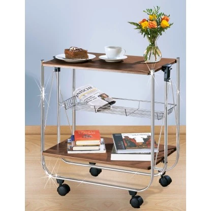 Wenko Servierwagen Dinett Deluxe Nussbaum-Nachbildung 3 Wenko Servierwagen Dinett Deluxe Nussbaum-Nachbildung – Bild 3