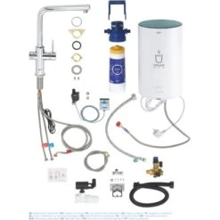 Grohe Einhand-Spültischbatterie Und Boiler Red Duo Size-M Chrom -Küchenblick Verkaufsgeschäft 4005176413988 4520 5