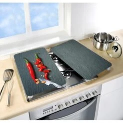 Wenko Herdabdeckplatten Universal Cayenne 2er Set Mehrfarbig -Küchenblick Verkaufsgeschäft 4008838249147 1068 03