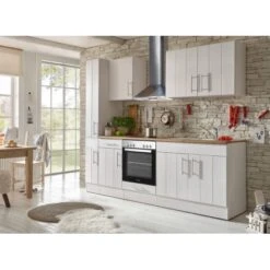 Respekta Premium Küchenzeile Landhaus 240 Cm Lärche Weiß Matt -Küchenblick Verkaufsgeschäft 4080123 4384 4