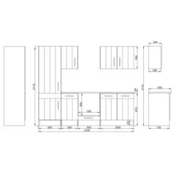 Respekta Premium Küchenzeile Landhaus 270 Cm Lärche Weiß Matt -Küchenblick Verkaufsgeschäft 4080248 4384 3