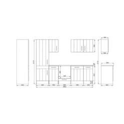 Respekta Premium Küchenzeile Landhaus 300 Cm Lärche Weiß Matt -Küchenblick Verkaufsgeschäft 4080271 4384 3