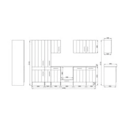 Respekta Premium Küchenzeile Landhaus 310 Cm Lärche Weiß Matt -Küchenblick Verkaufsgeschäft 4080891 4384 3