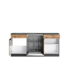 Held Möbel Winkelküche Turin 240 X 300 Cm Wotaneiche-Graphit Mit E-Geräten -Küchenblick Verkaufsgeschäft 4335 11016600 1117.6310 2b