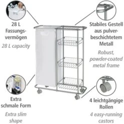 Wenko Sammelwagen Slim 3 Etagen -Küchenblick Verkaufsgeschäft 454027 1068 02