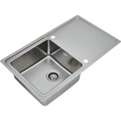 Respekta Einbauspüle Chicago 86 Cm X 50 Cm Edelstahl -Küchenblick Verkaufsgeschäft 45546 4384 CHICAGO86X50 04