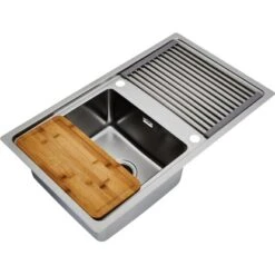 Respekta Einbauspüle Chicago 86 Cm X 50 Cm Edelstahl -Küchenblick Verkaufsgeschäft 45546 4384 CHICAGO86X50 05