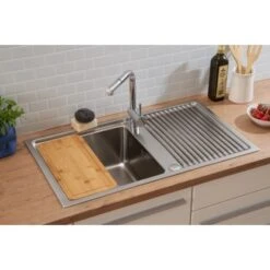 Respekta Einbauspüle Chicago 86 Cm X 50 Cm Edelstahl -Küchenblick Verkaufsgeschäft 45546 4384 CHICAGO86X50 13