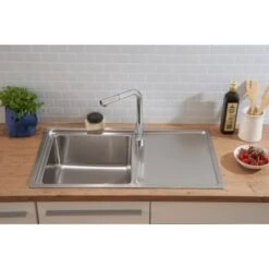 Respekta Einbauspüle Chicago 86 Cm X 50 Cm Edelstahl -Küchenblick Verkaufsgeschäft 45546 4384 CHICAGO86X50 17