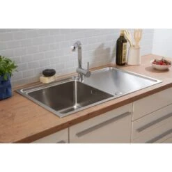 Respekta Einbauspüle Chicago 86 Cm X 50 Cm Edelstahl -Küchenblick Verkaufsgeschäft 45546 4384 CHICAGO86X50 18