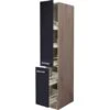 Flex-Well Exclusiv Apotheker-Hochschrank Lara 30 Cm Anthrazit-San Remo Eiche