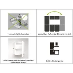 Marinelli Cucine Küchenzeile Cleopatra 315 Cm Weiß Gebürstet-Marmoriert -Küchenblick Verkaufsgeschäft 4814596 2657 Bozza7