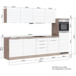 Held Möbel Küchenzeile 300 Cm Matt Weiß-Wotaneiche Ohne E-Geräte 17 Held Möbel Küchenzeile 300 Cm Matt Weiß-Wotaneiche Ohne E-Geräte -Küchenblick Verkaufsgeschäft 50034 11016600 1017.6291 5