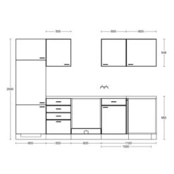 Flex-Well Classic Winkelküche Florida 280 Cm Ohne E-Geräte Sonoma Eiche-Weiß -Küchenblick Verkaufsgeschäft 5260435 VM01