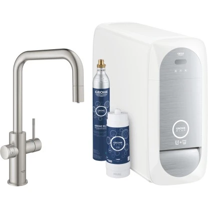 Grohe Blue Home U-Auslauf Starter Kit Supersteel 1 Grohe Blue Home U-Auslauf Starter Kit Supersteel