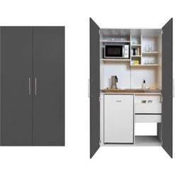 Respekta Schrankküche SKWGMIC Reversibel Grau-Weiß -Küchenblick Verkaufsgeschäft 5317243 4384 06